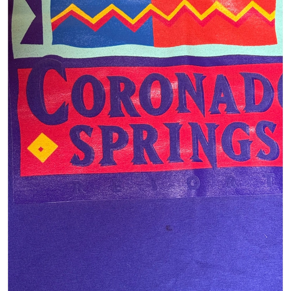 Vintage 90s Disney Coronado Springs Resort Tank Top XL Purple - Picture 2 of 7